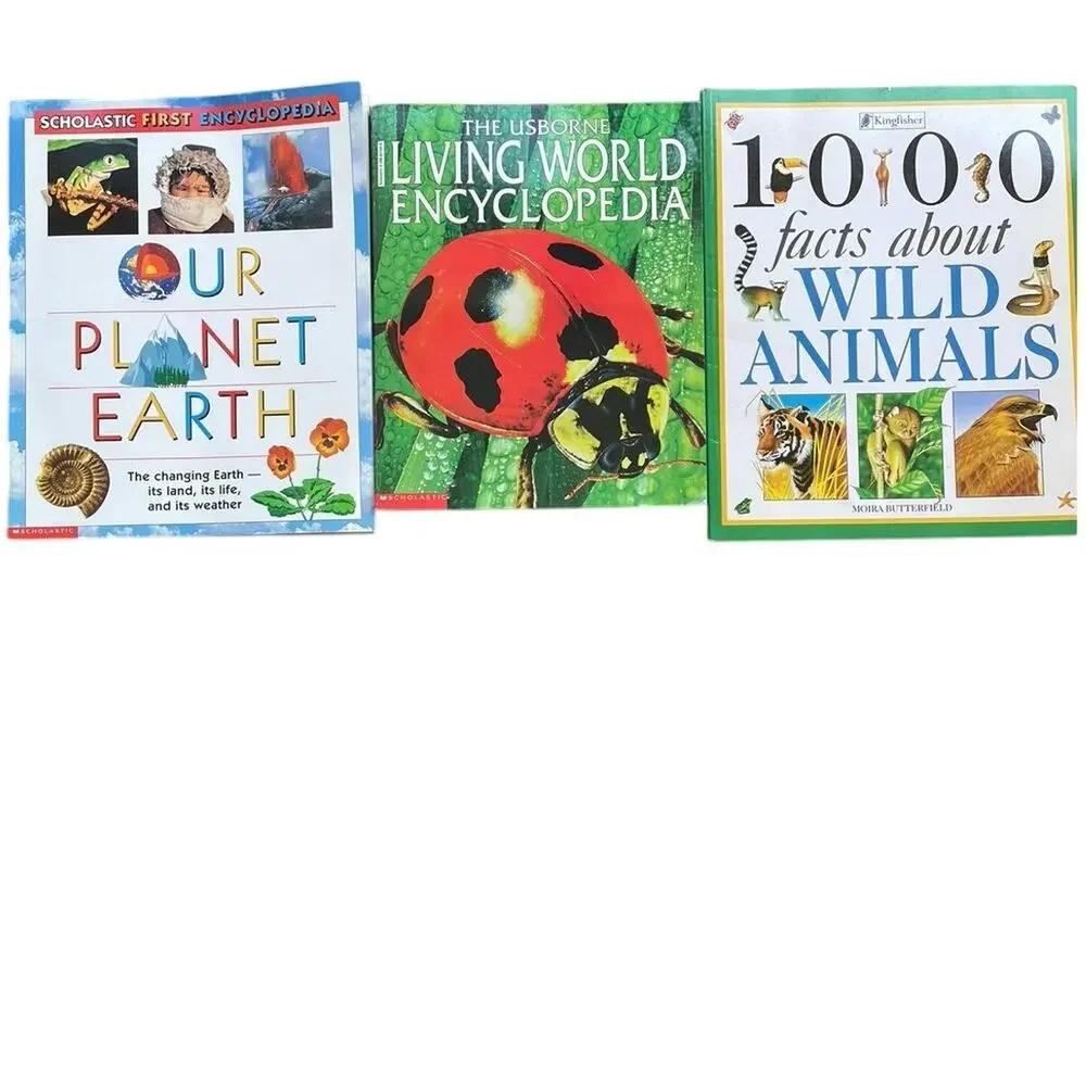 Animal Facts Planet Earth Living World Encyclopedia Lot of Child Books Learning